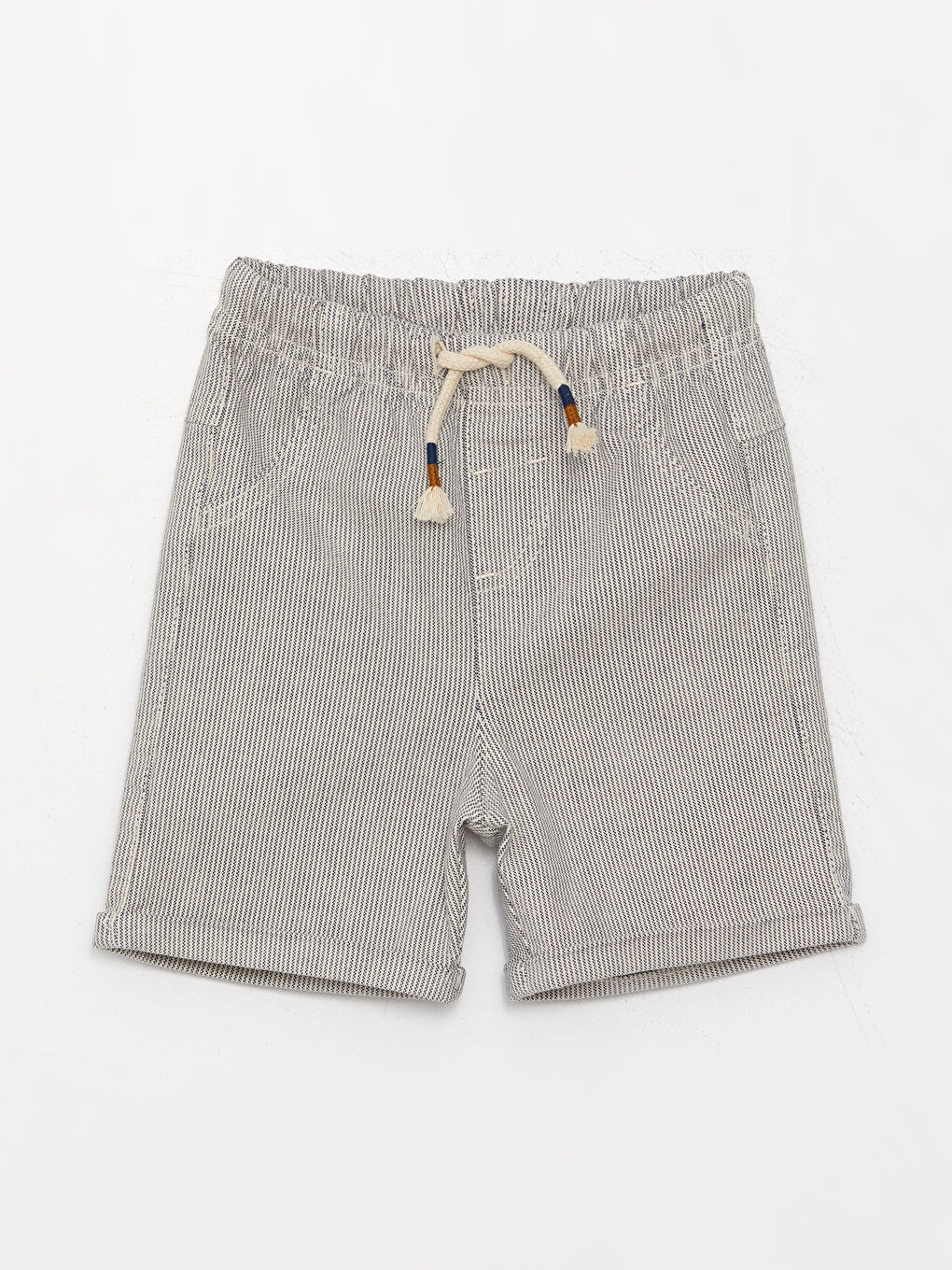 Baby Boy Jean Shorts With Elastic Waist Striped-1
