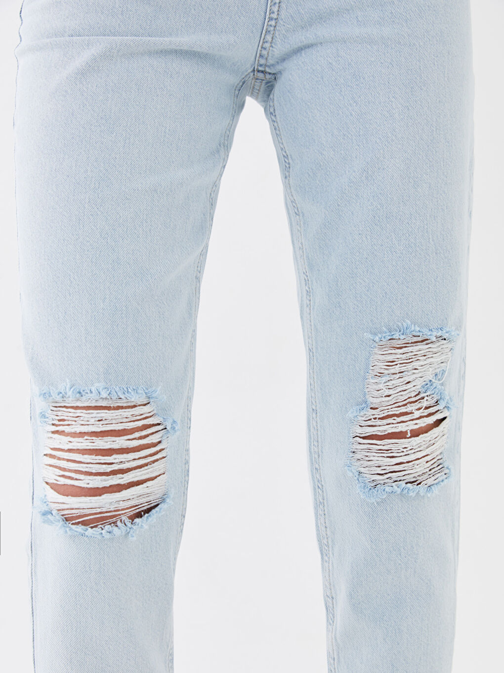 LC Waikiki Mom Fit Ripped Detail Women's Jeans -S3JA45Z8-311