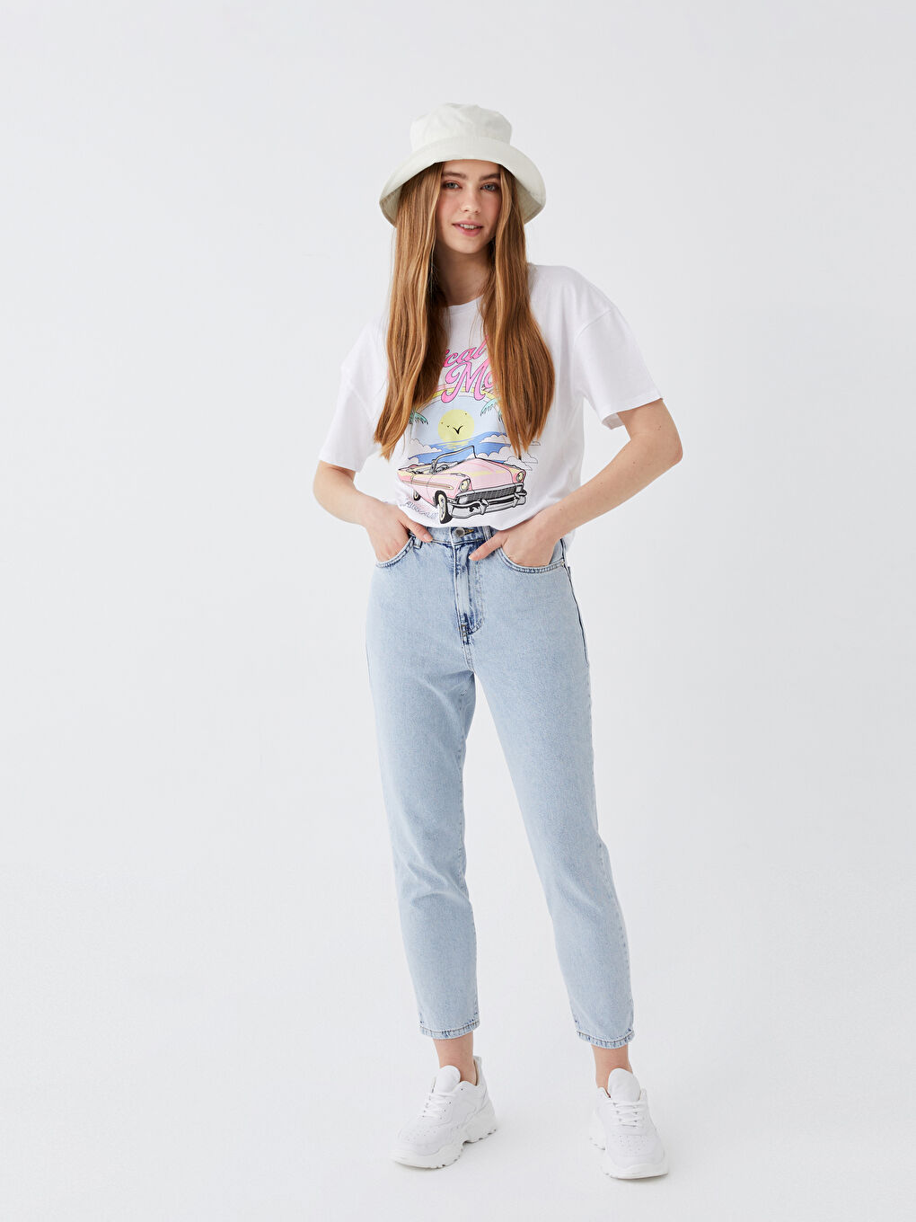 LCW Jeans Indigo Mom Fit Kadın Jean Pantolon
