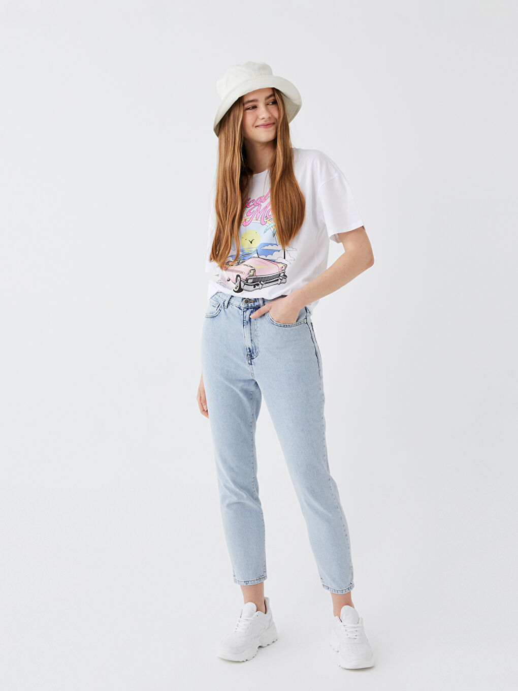 LCW Jeans Indigo Mom Fit Kadın Jean Pantolon - 1