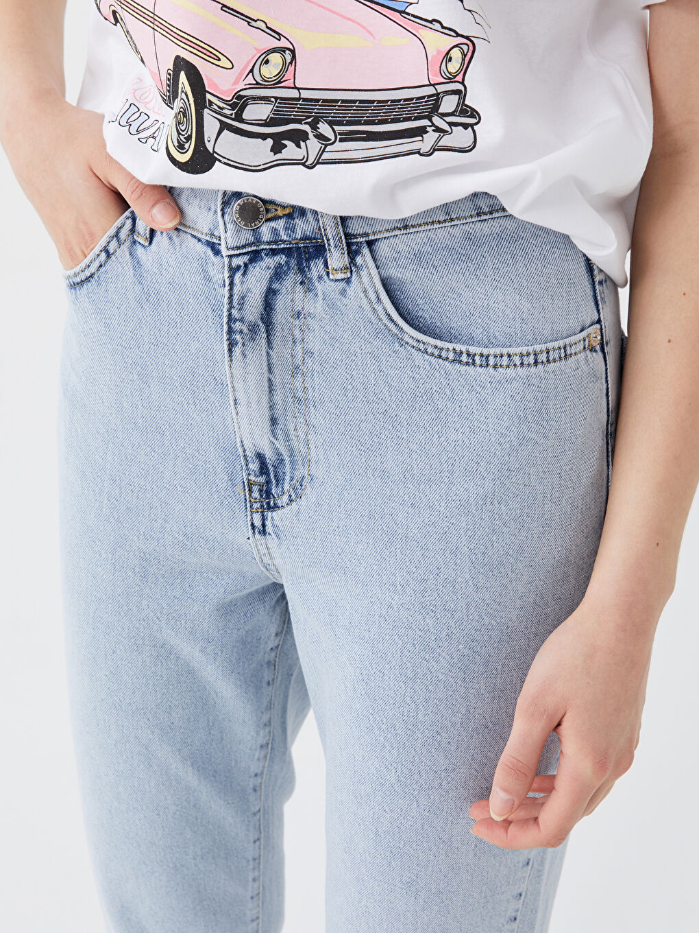 LCW Jeans Indigo Mom Fit Kadın Jean Pantolon - 3