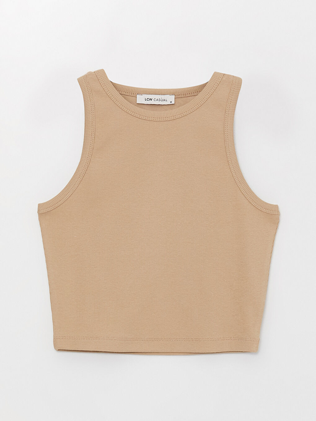 Women's Crew Neck Plain Crop -S3JB10Z8-KPL