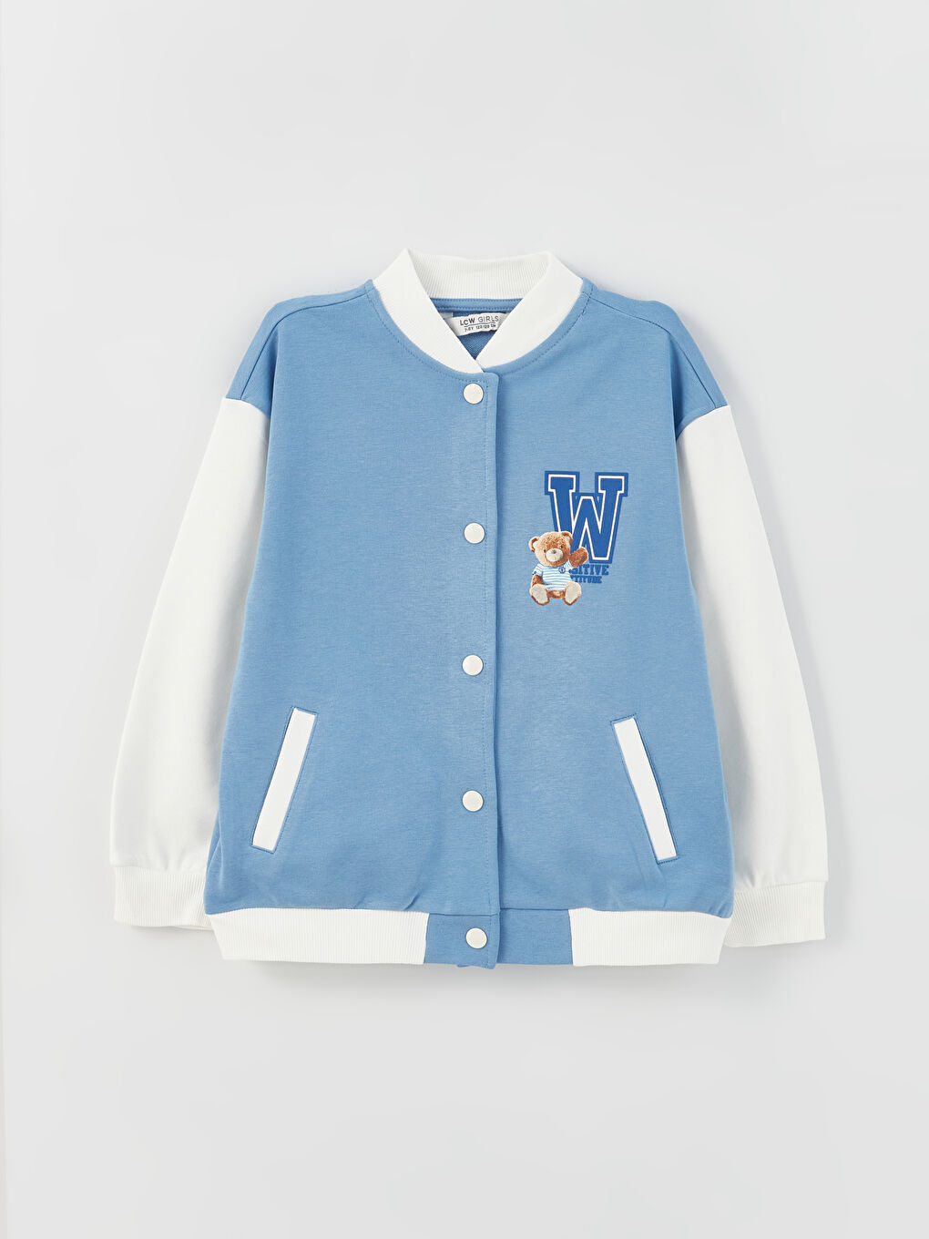 Mavi Baskılı Uzun Kollu Kız Çocuk Kolej Ceket