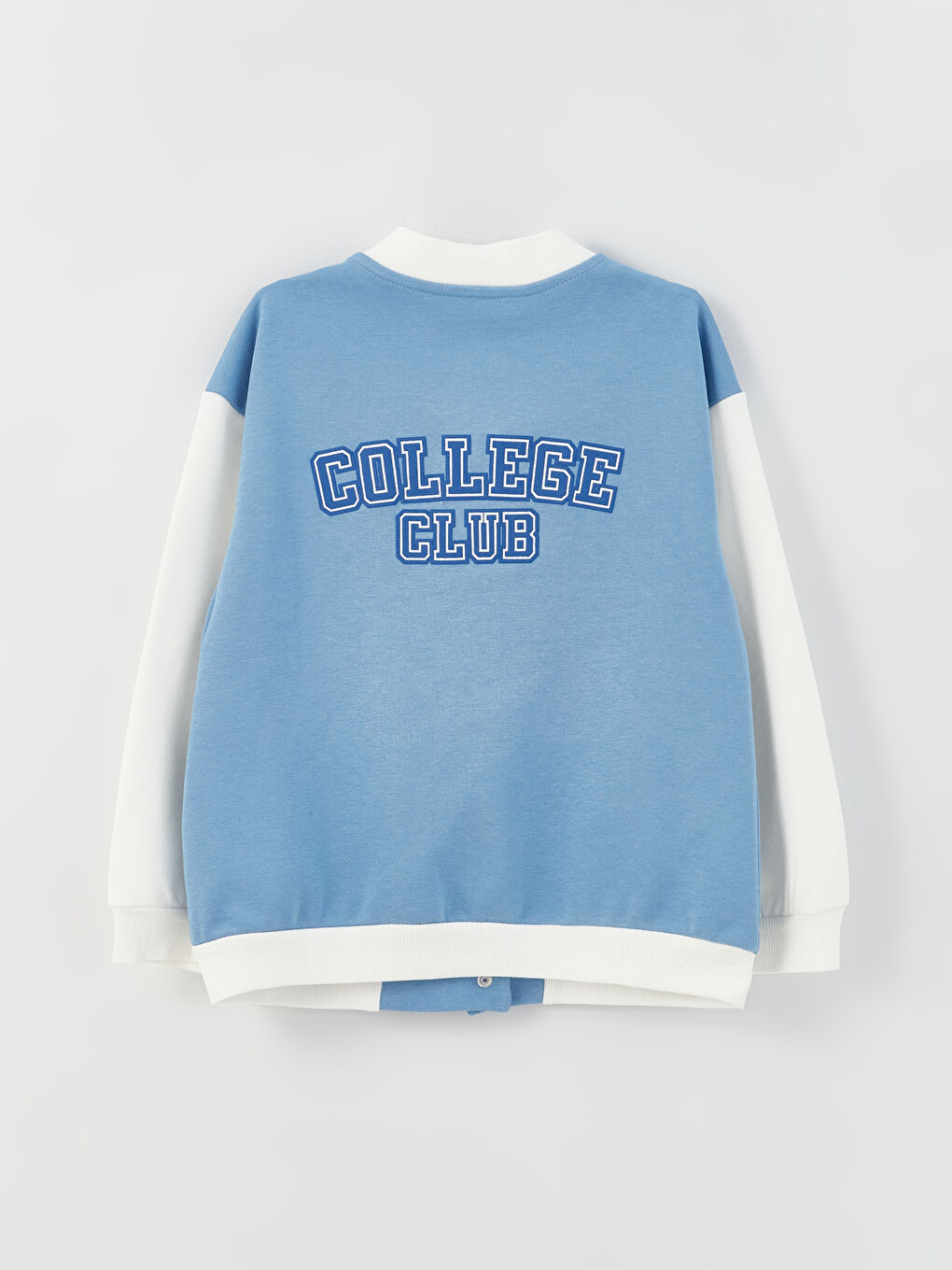 Mavi Baskılı Uzun Kollu Kız Çocuk Kolej Ceket-1