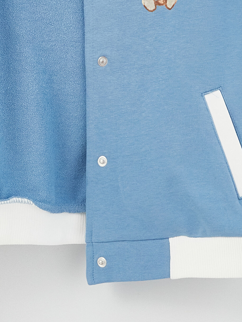 Mavi Baskılı Uzun Kollu Kız Çocuk Kolej Ceket-2