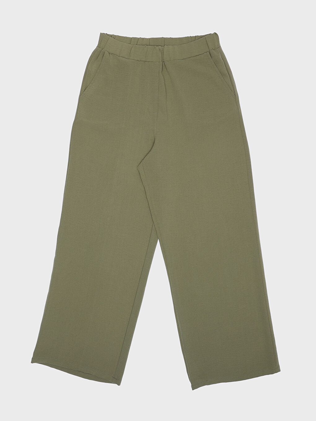 Elasticated Waist Relaxed Fit Women's Trousers-2