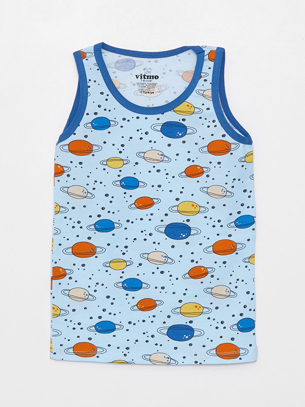 Karışık Bisiklet Yaka Baskılı Erkek Çocuk Atlet 3'lü-2