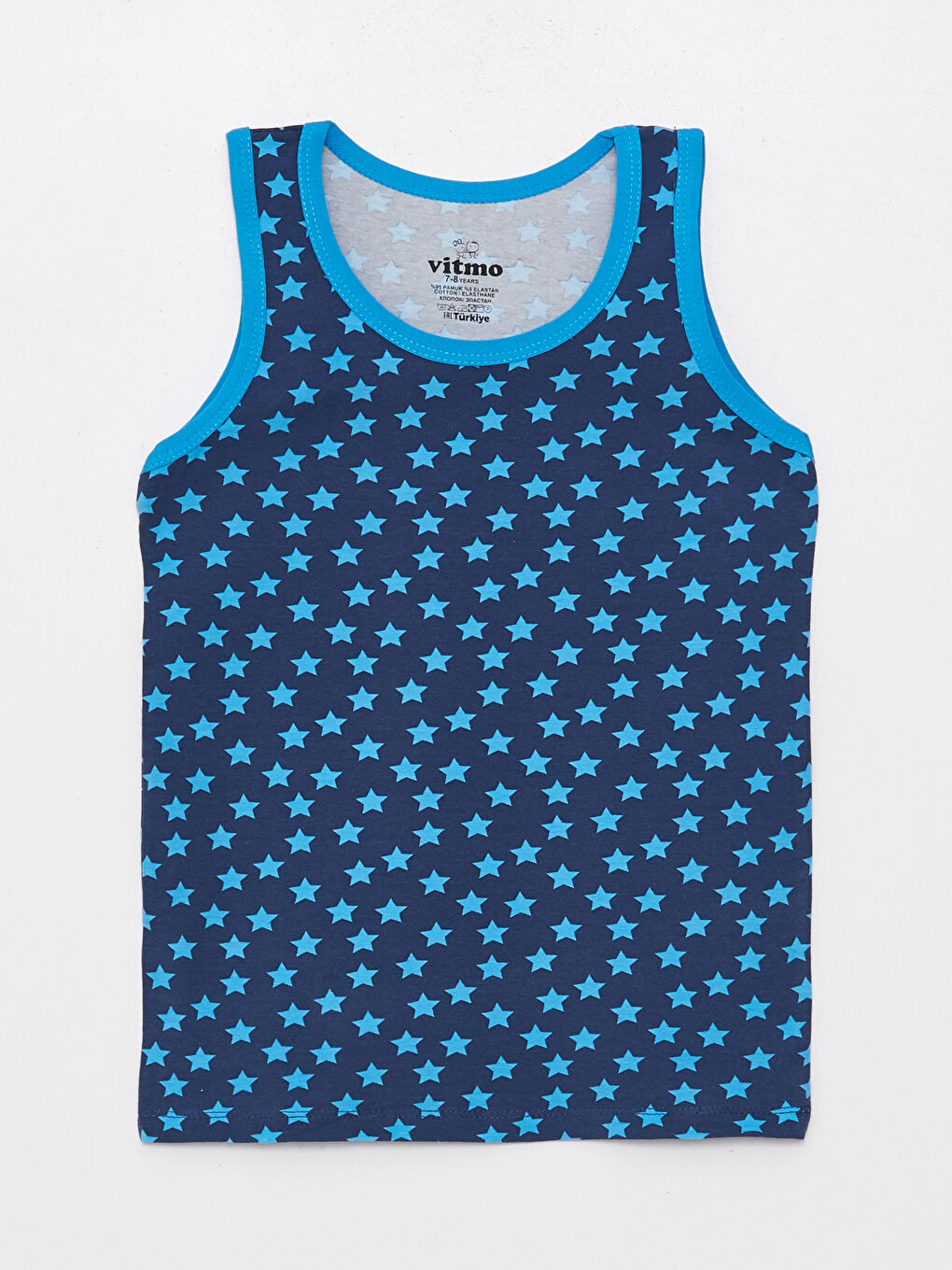 Karışık Bisiklet Yaka Baskılı Erkek Çocuk Atlet 3'lü-3