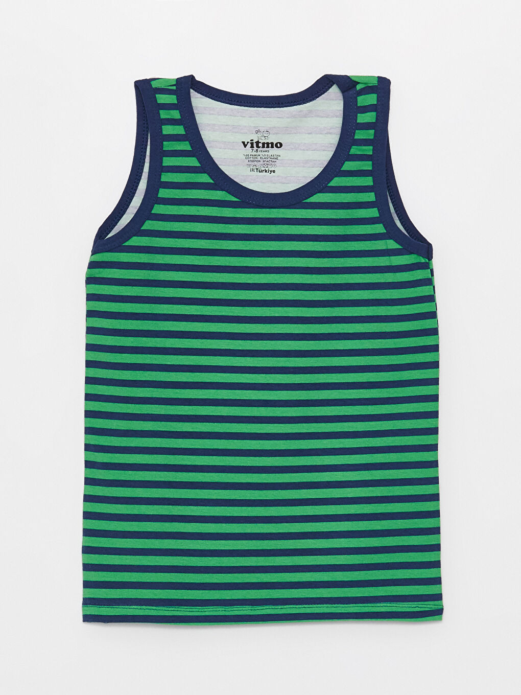 Karışık Bisiklet Yaka Baskılı Erkek Çocuk Atlet 3'lü-1