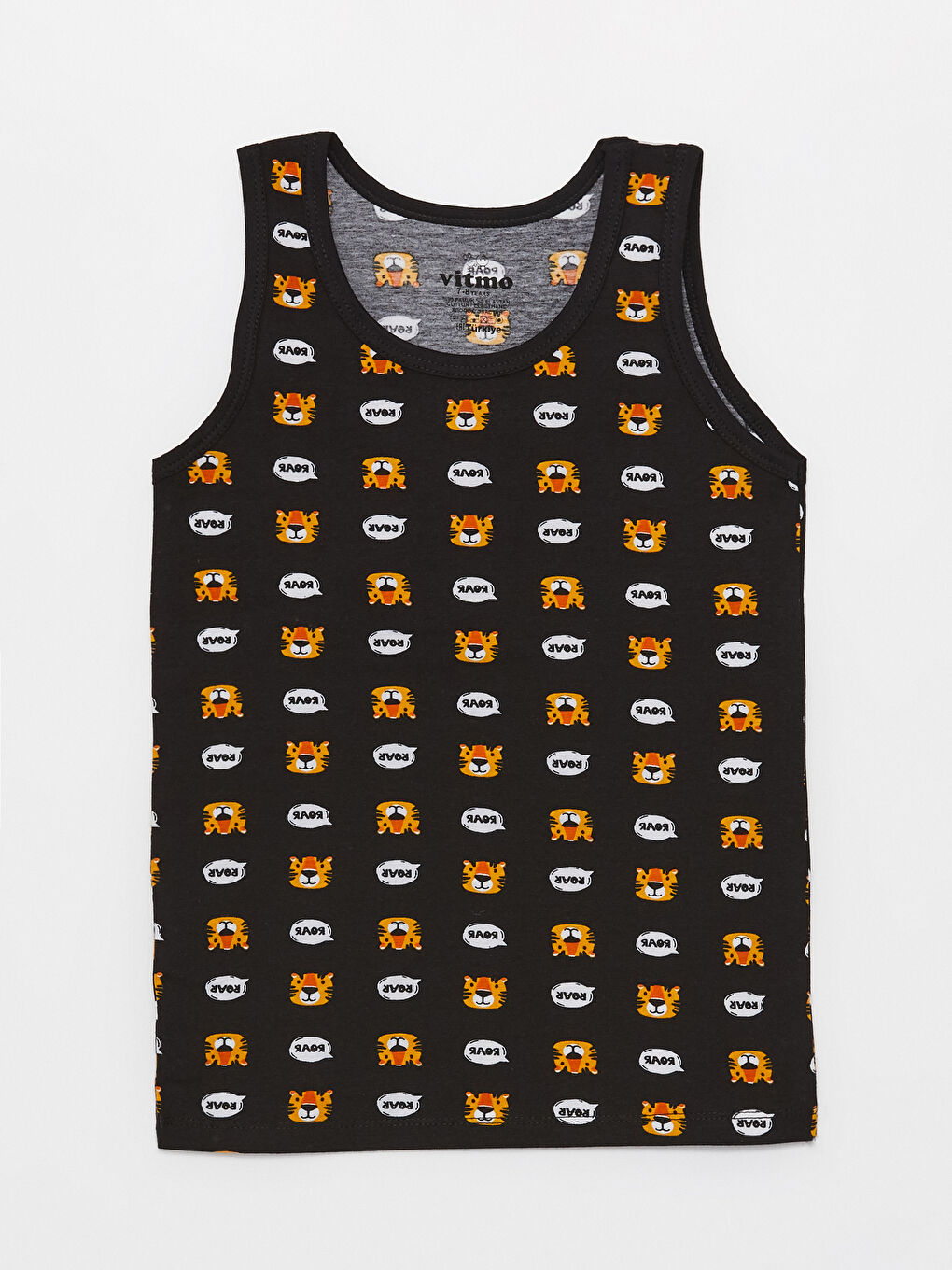 Karışık Bisiklet Yaka Baskılı Erkek Çocuk Atlet 3'lü-2