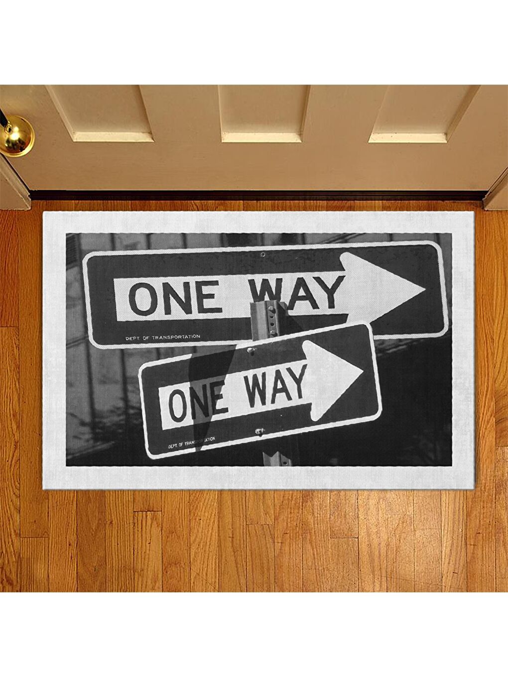 Karışık Baskılı Kapı Önü Paspası 38x58 cm-1