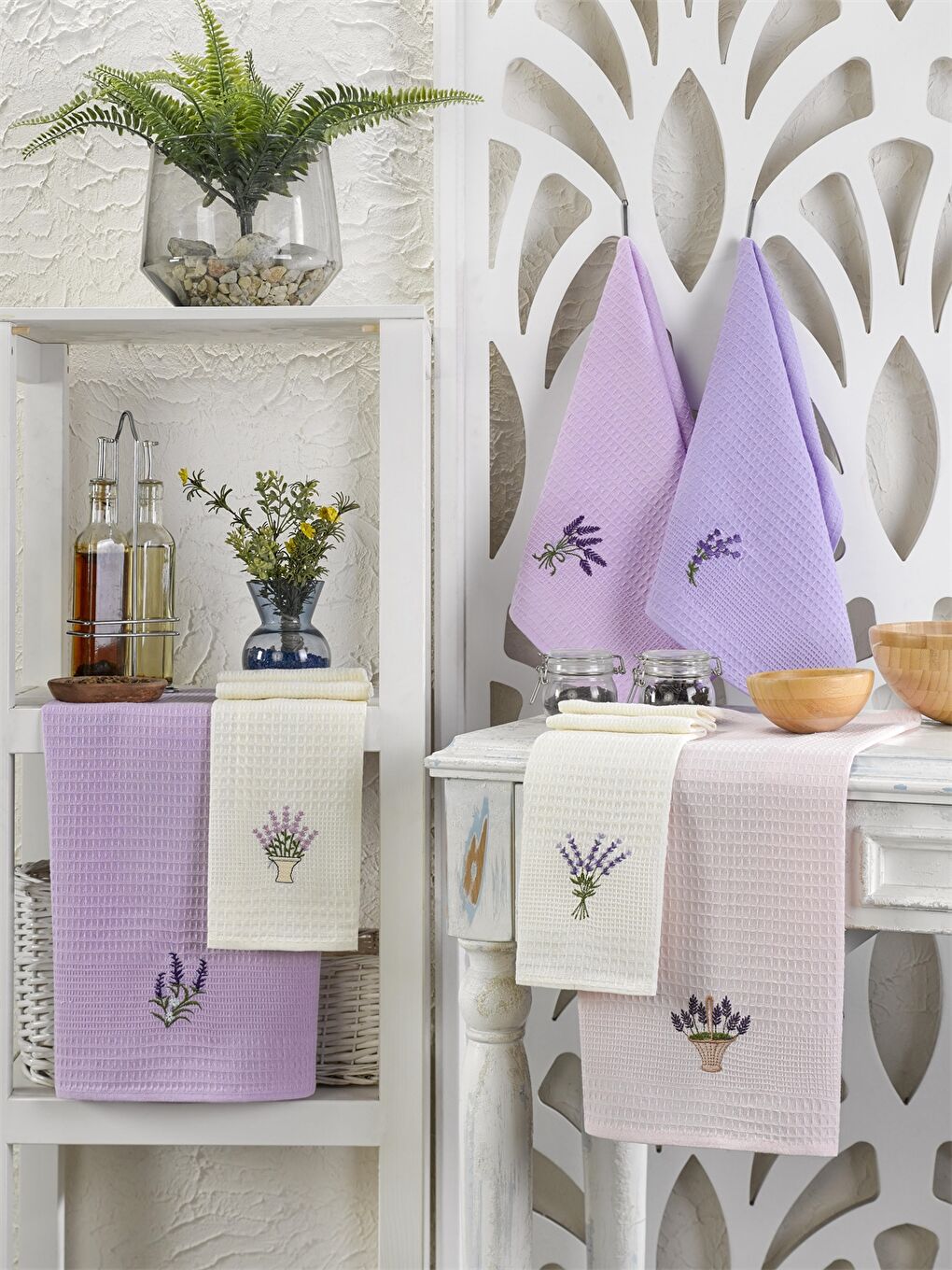 Karışık Nakışlı Mutfak Havlusu 6'lı