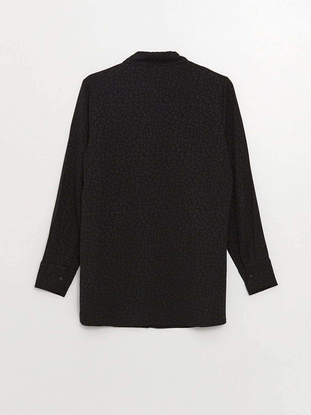 Siyah Desenli Kadın Gömlek Tunik-5