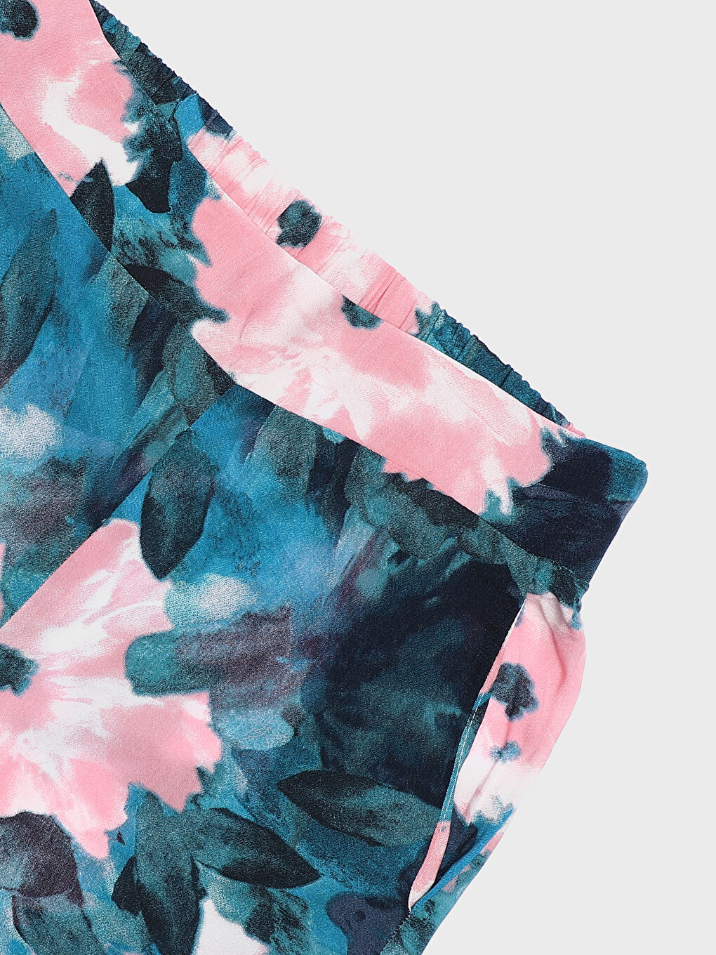 وسط مرن واسع للسيدات بنطلون كابري-3