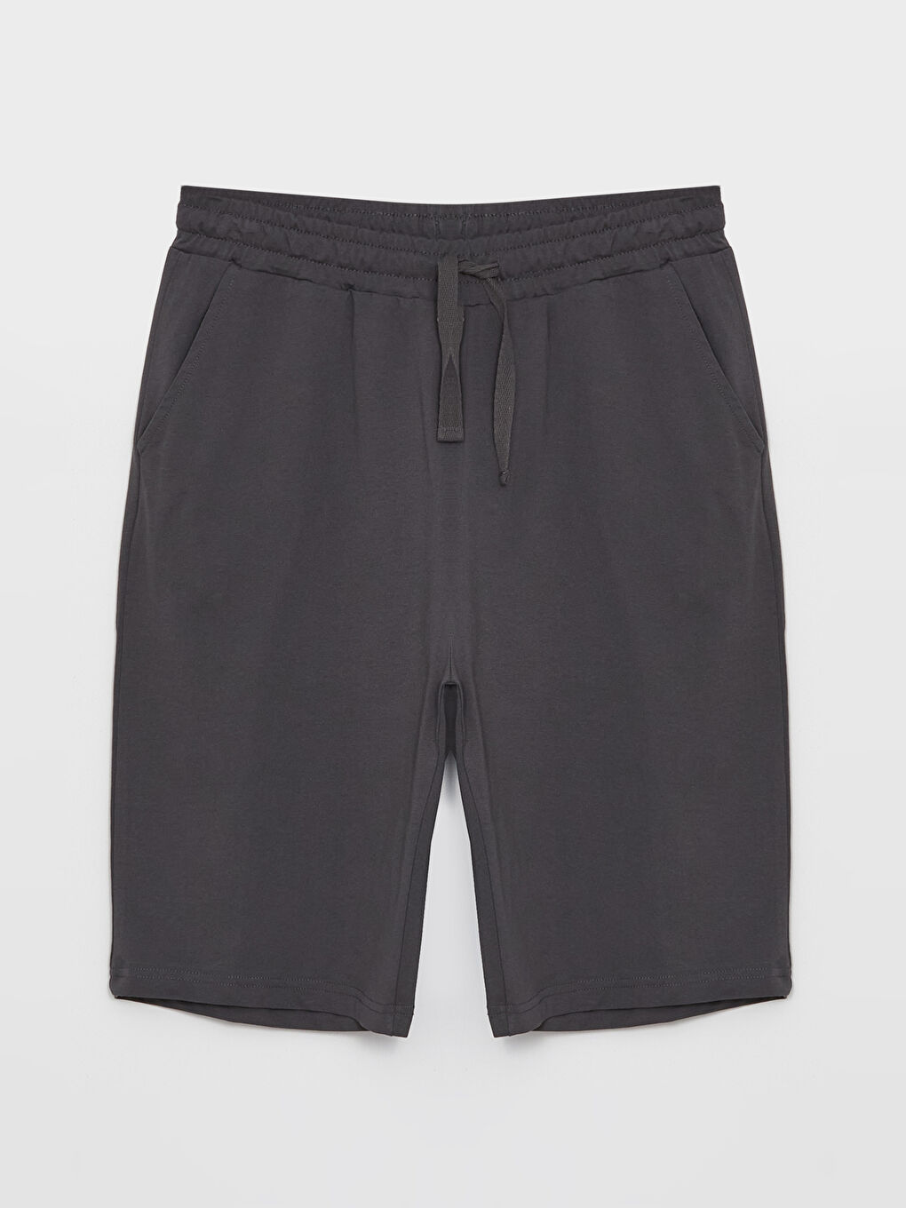 Gri Standart Kalıp Erkek Şortlu Pijama Takımı-7