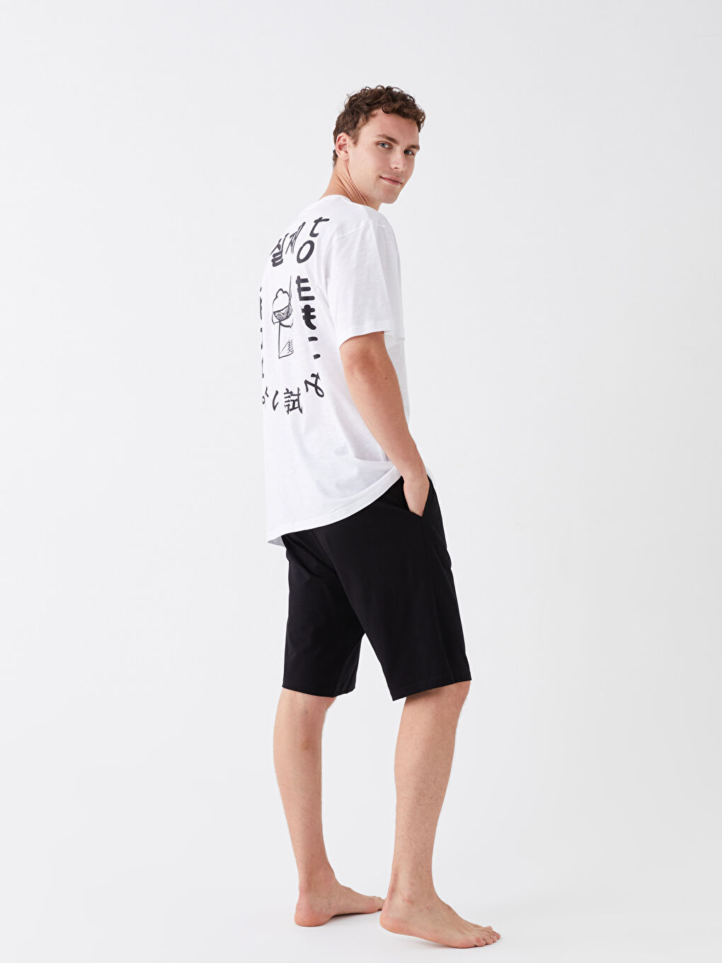 Standard Fit Men's Shorts Pajama Set -S3JD16Z8-JYX