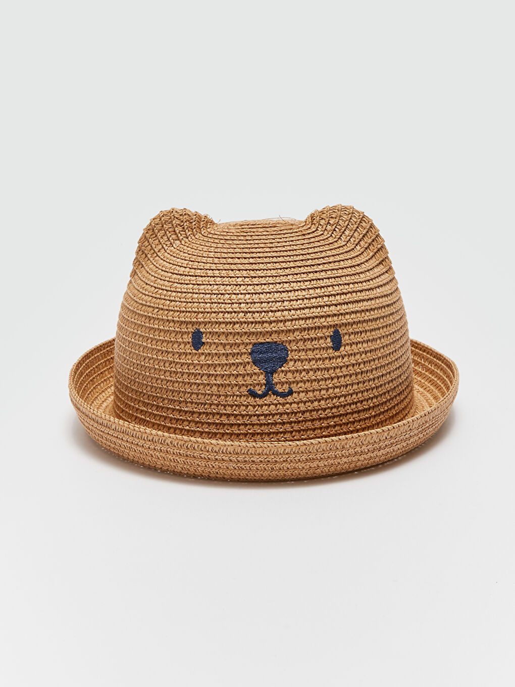 Embroidered Baby Boy Straw Fedora Hat -S3JD36Z1-G7K
