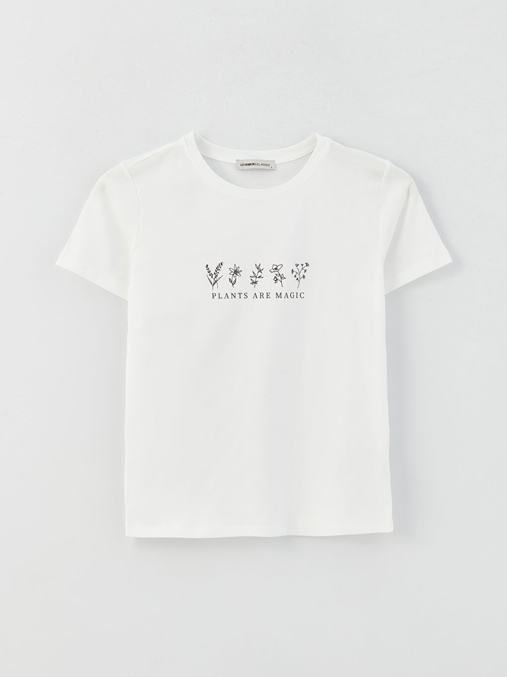 Crew Neck Printed Short Sleeve Women's T-Shirt-6