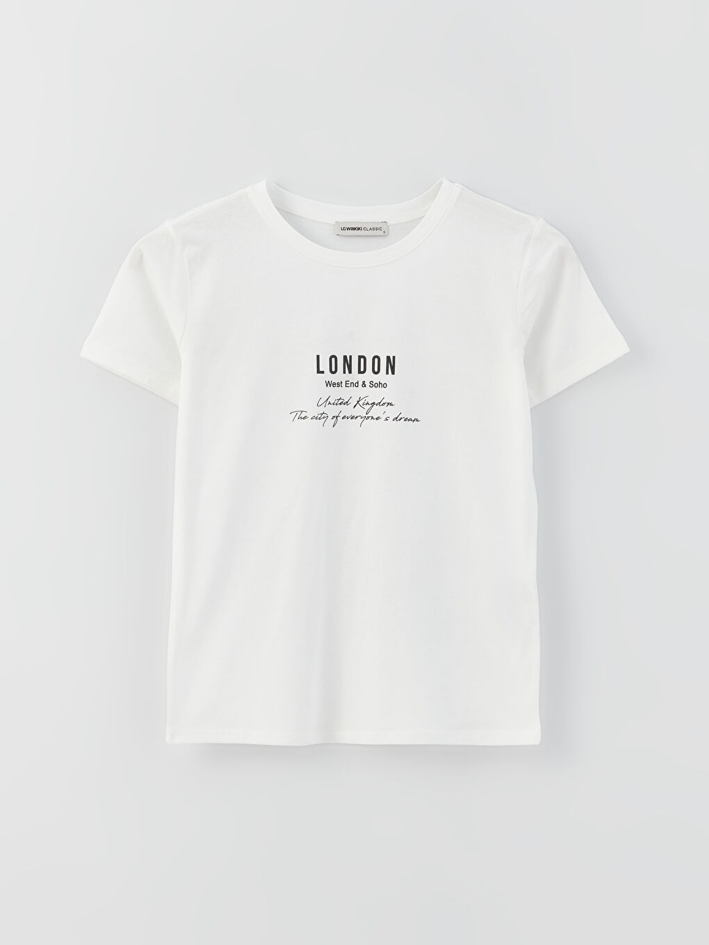 LCWAIKIKI Classic Crew Neck Printed Short Sleeve Women's T-Shirt -S3JD42Z8-R9J