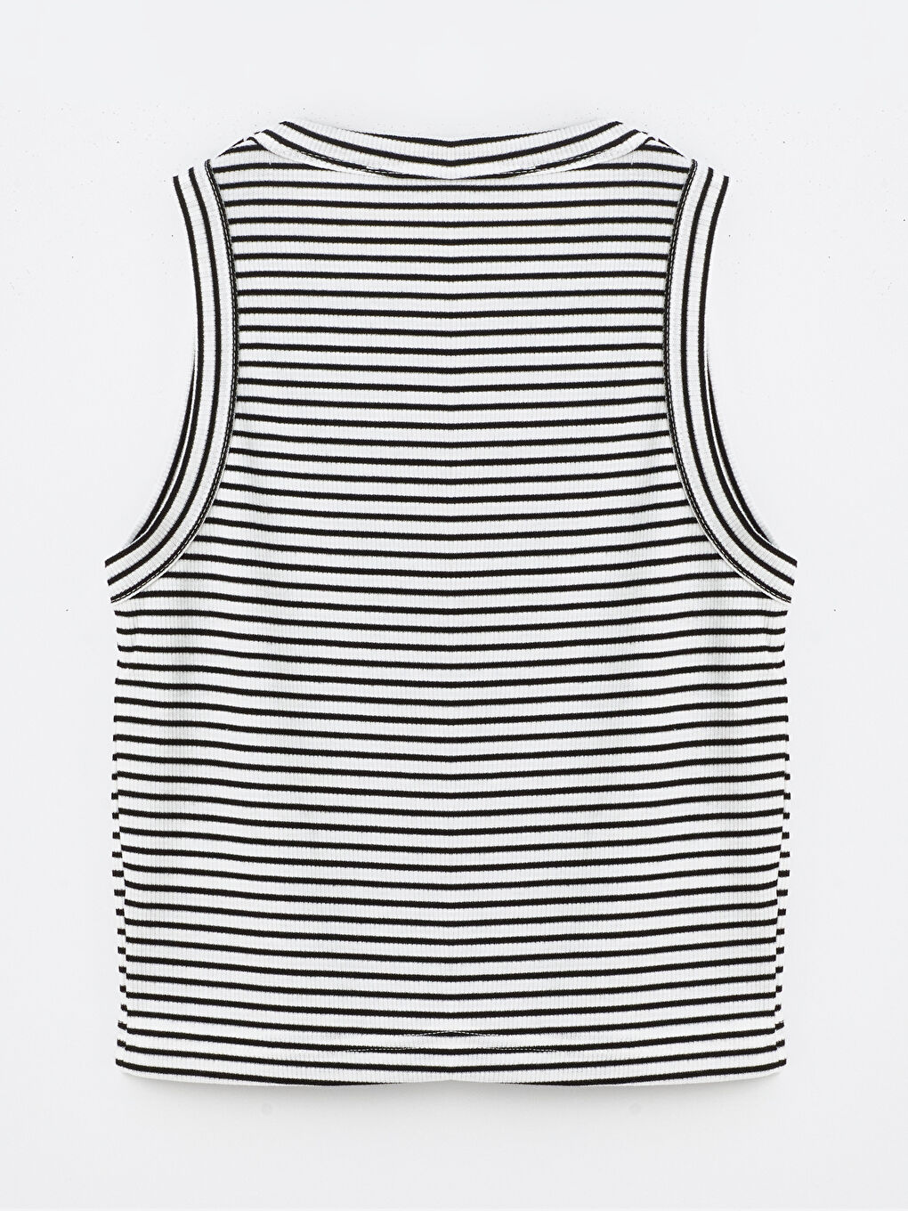 Siyah Bisiklet Yaka Askılı Kadın Crop Atlet-1