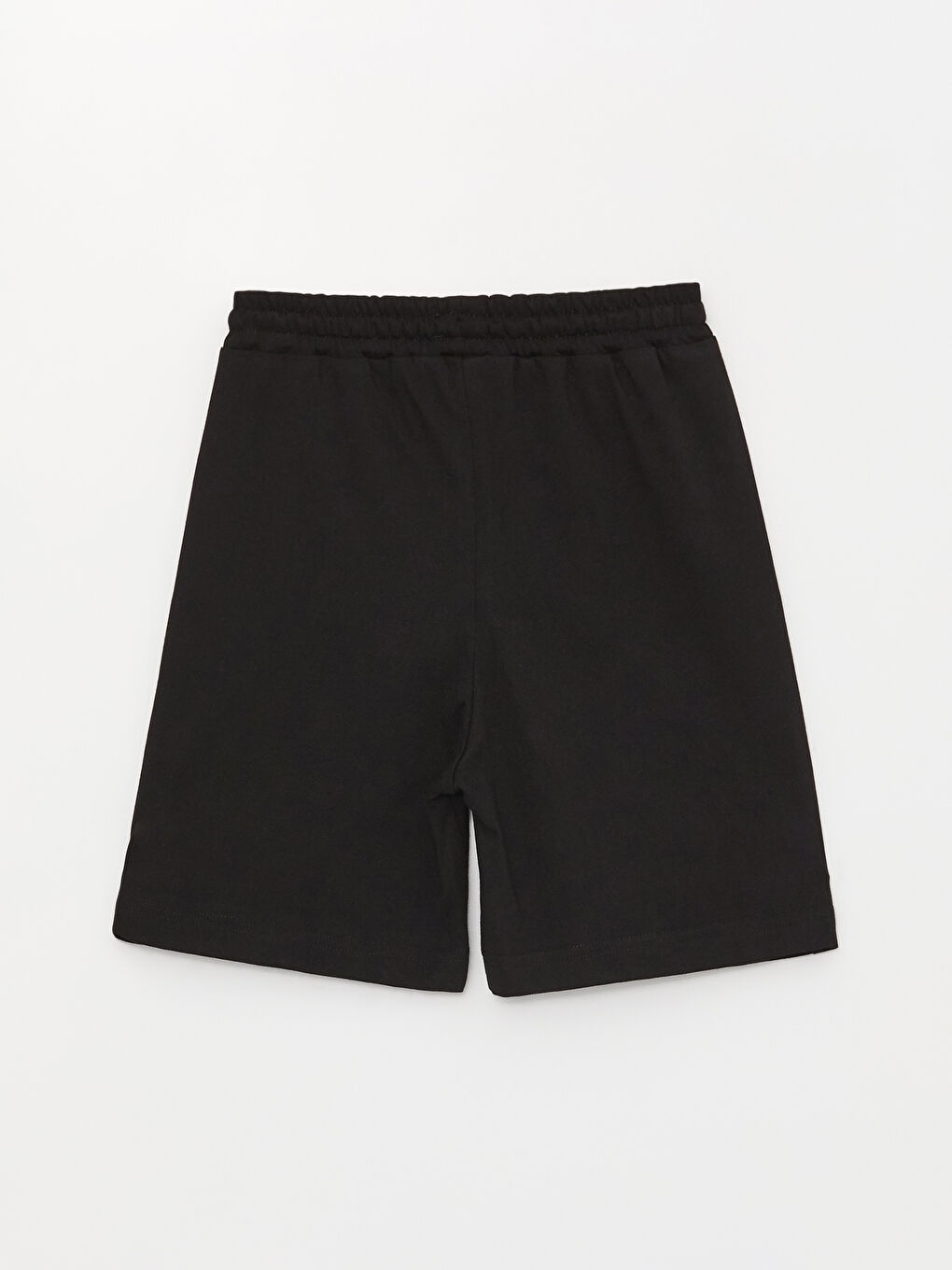 Siyah Beli Lastikli Baskılı Kız Çocuk Şort-1