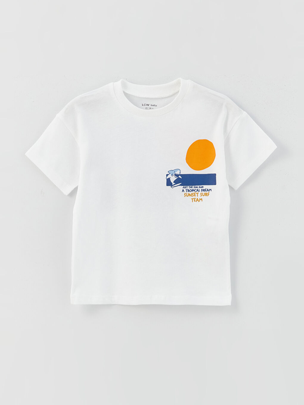 Crew Neck Printed Baby Boys' T-Shirt -S3JE85Z1-FFB