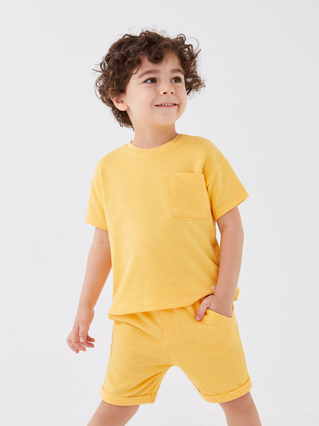 شورت للأولاد الرضع بخصر مرن-1