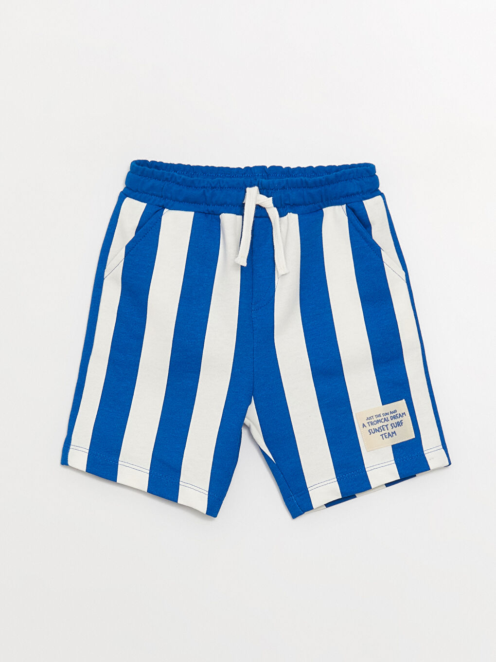 Шорты для малышей мальчиков с эластичным поясом в полоску-2