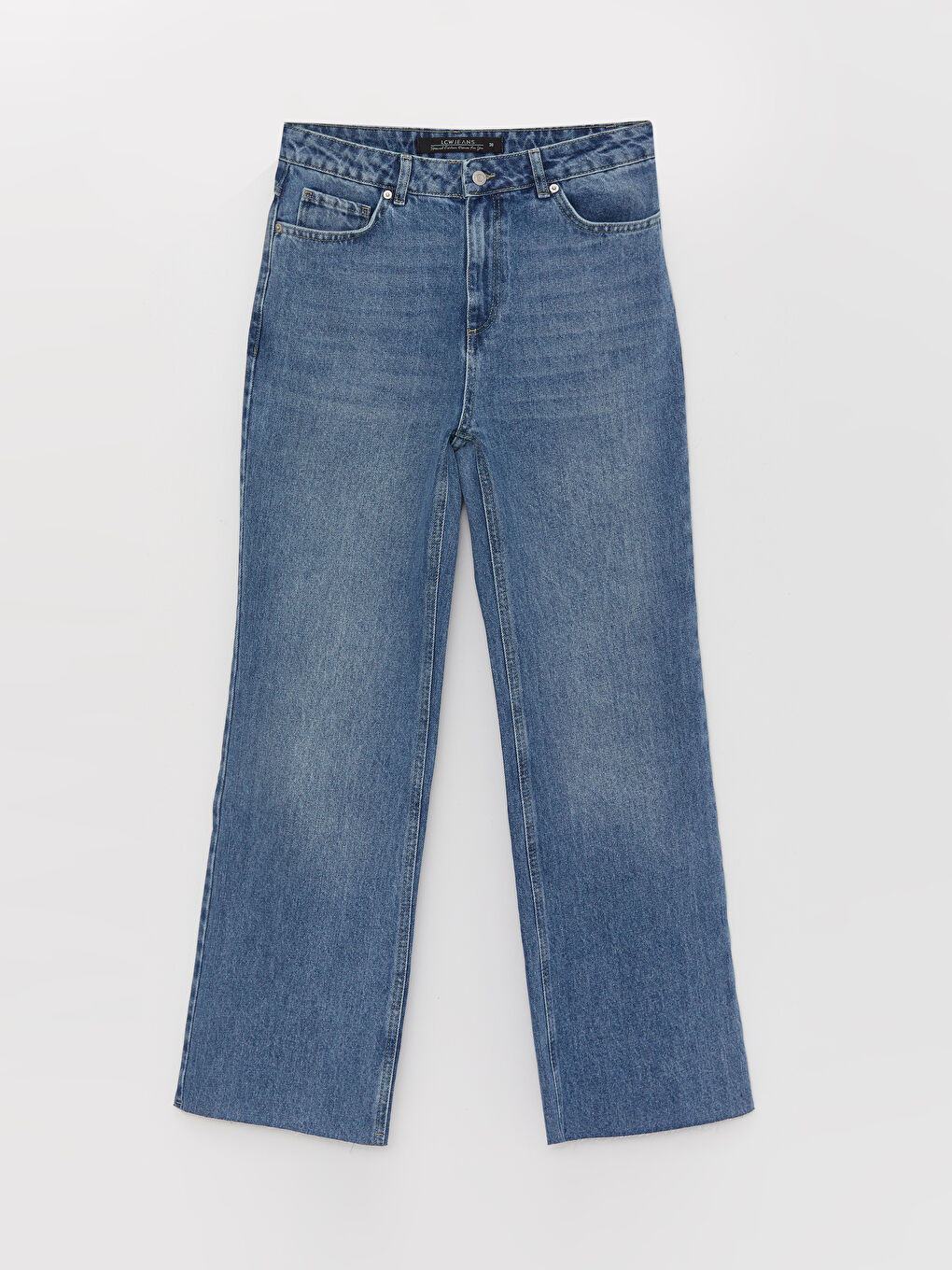 İndigo Wideleg Kadın Jean Pantolon-5