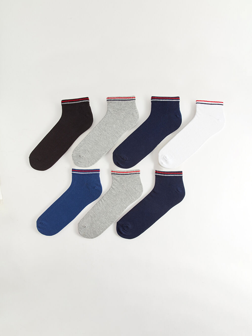 Striped Men's Trainer Socks 7 Pack