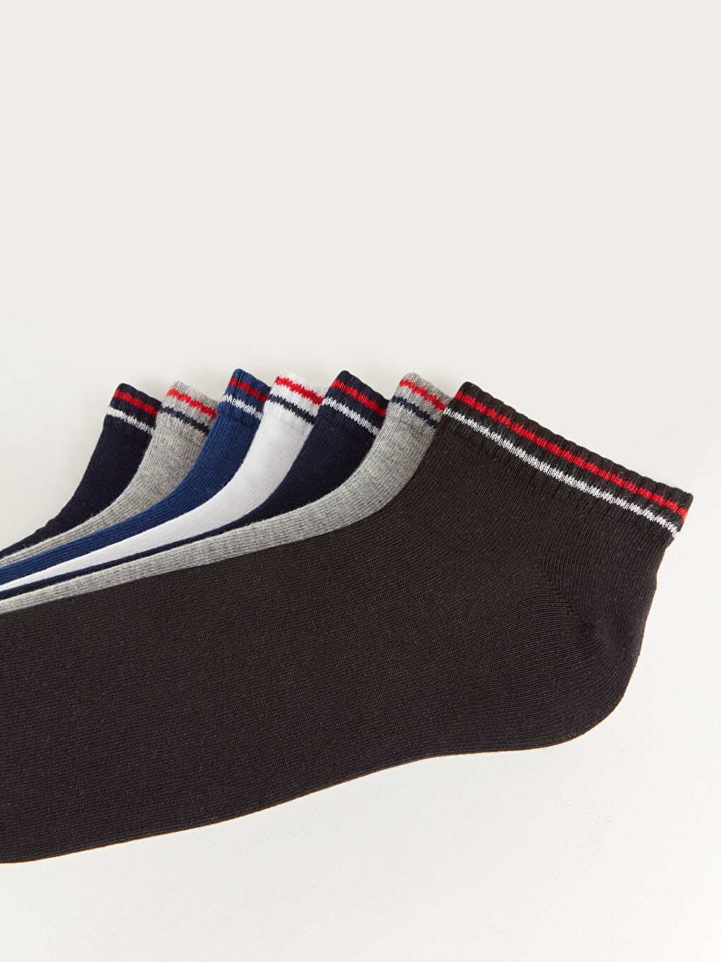 Striped Men's Trainer Socks 7 Pack-2