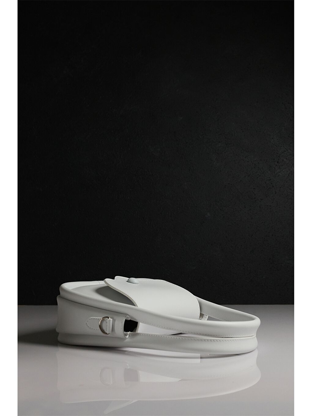 Beyaz Deri Görünümlü Kadın Çanta-2