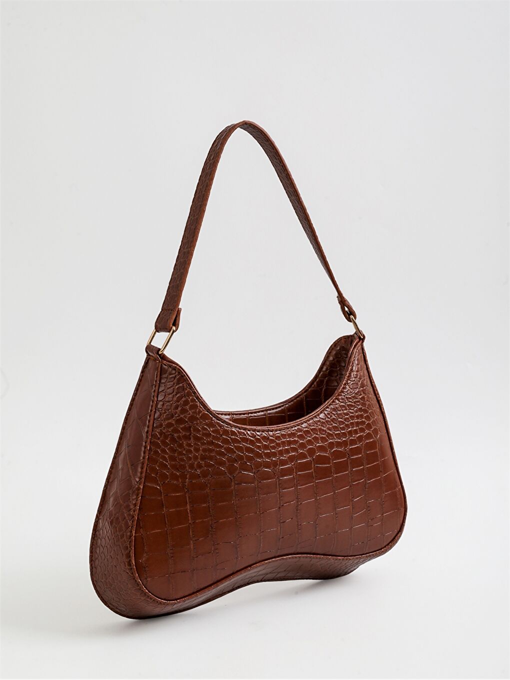 Kahverengi Deri Görünümlü Kadın Çanta