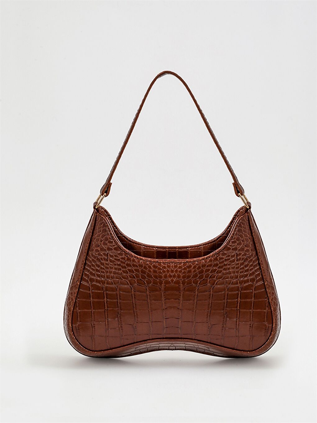 Kahverengi Deri Görünümlü Kadın Çanta-1