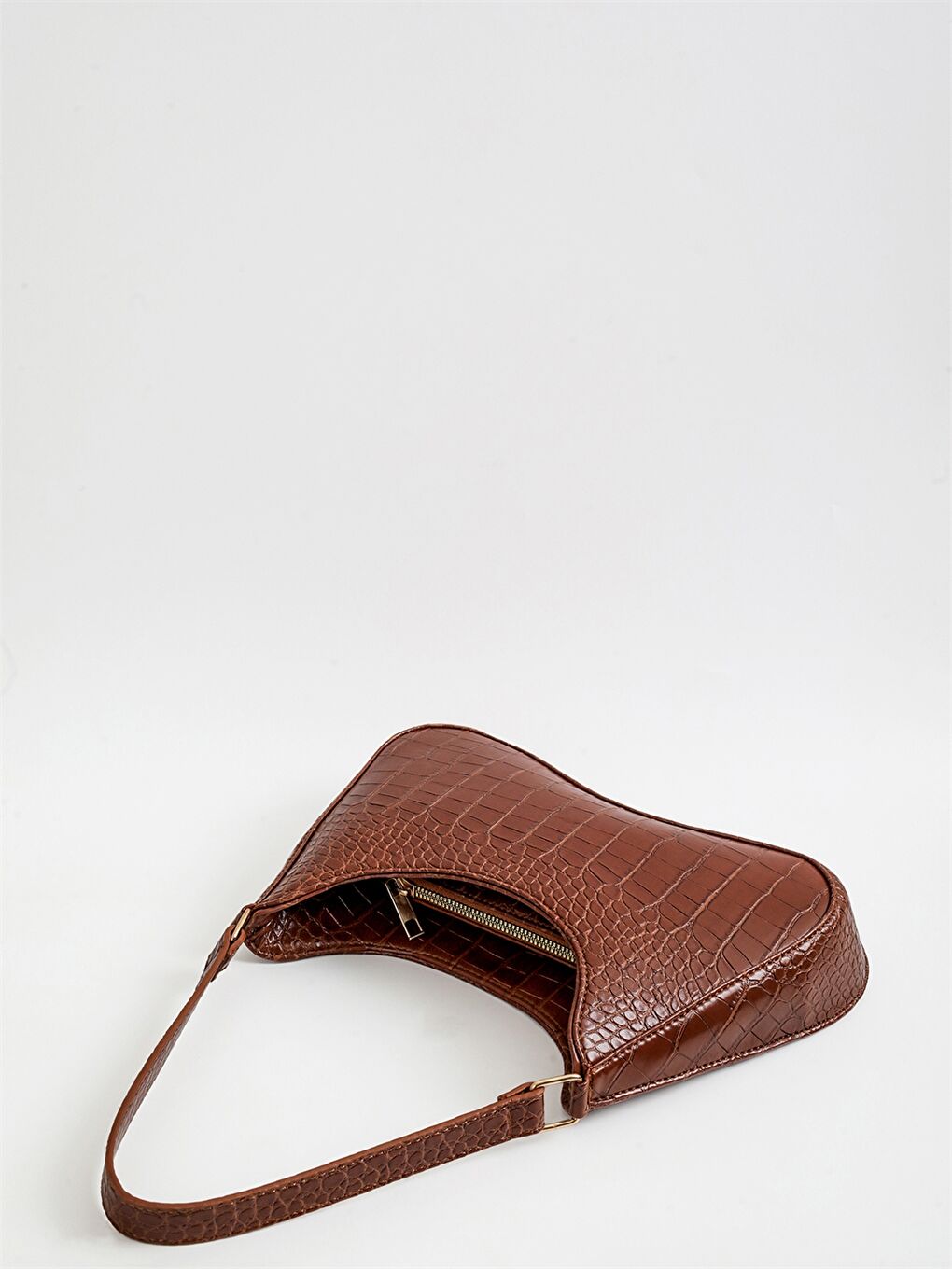 Kahverengi Deri Görünümlü Kadın Çanta-2