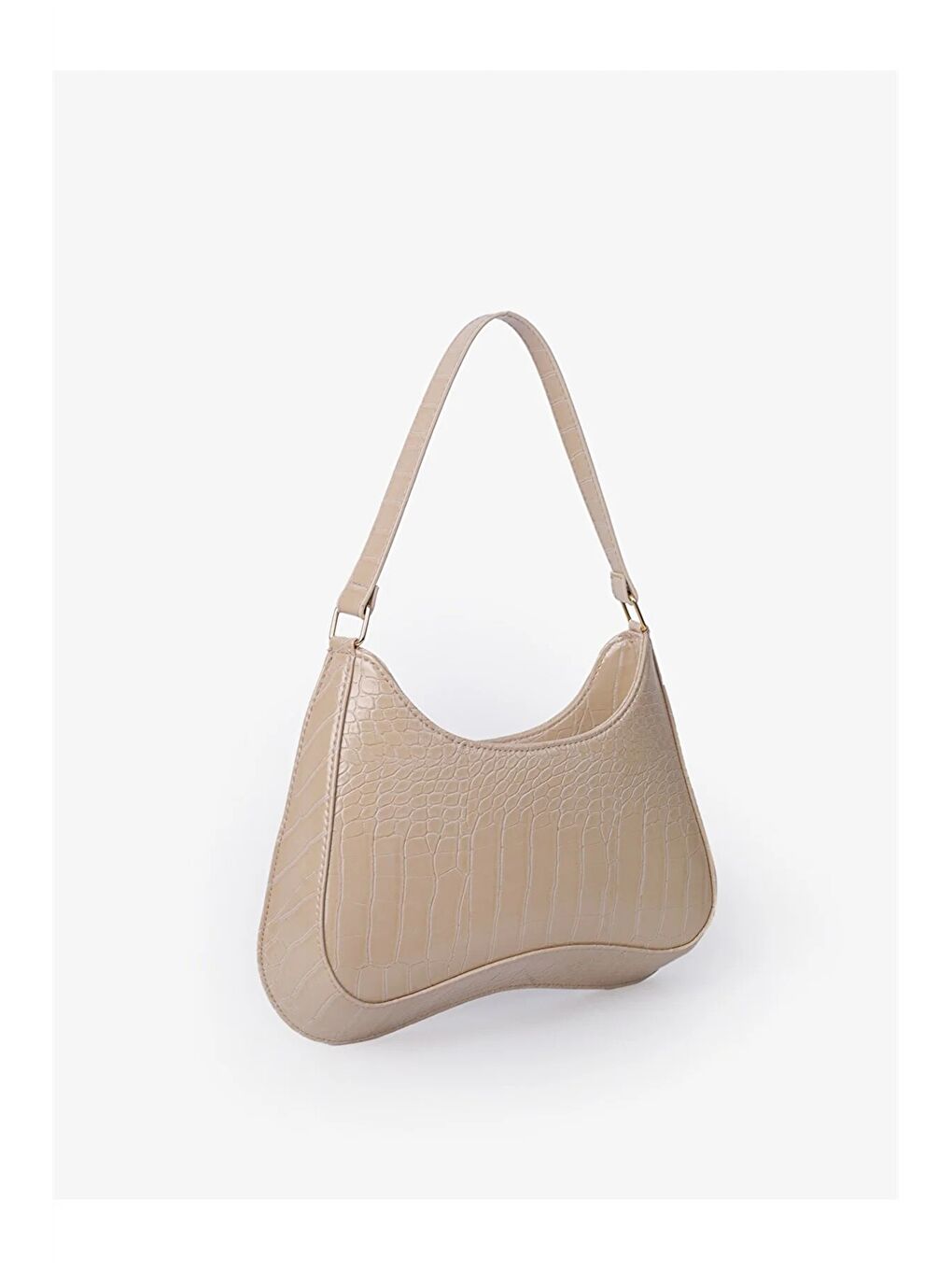 Bej Deri Görünümlü Kadın Çanta