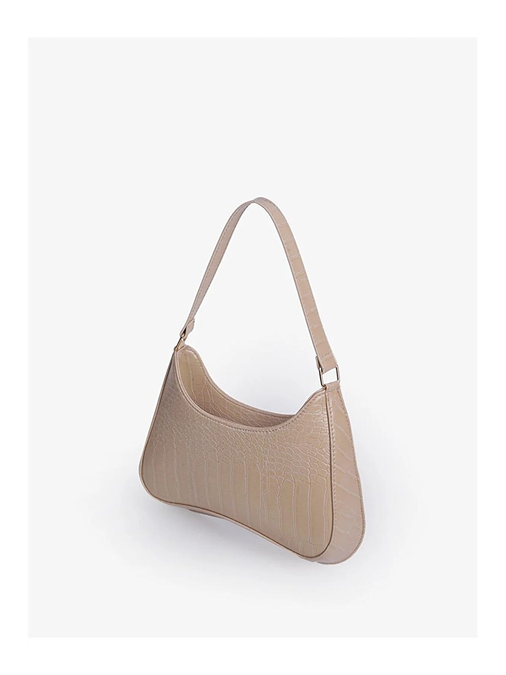 Bej Deri Görünümlü Kadın Çanta-1