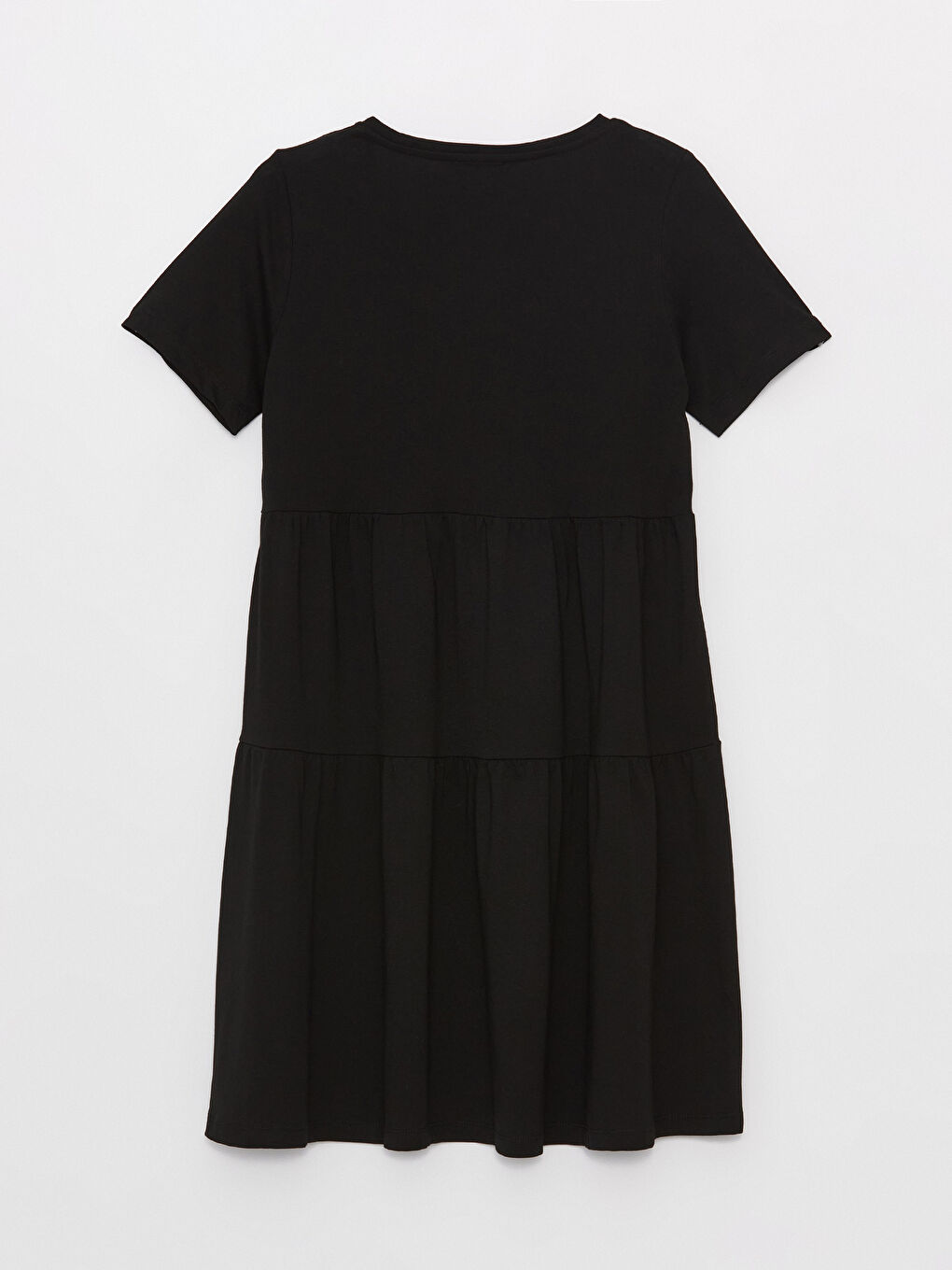LCWAIKIKI Maternity V-Neck Plain Short Sleeve Maternity Dress -S3JF90Z8-CVL