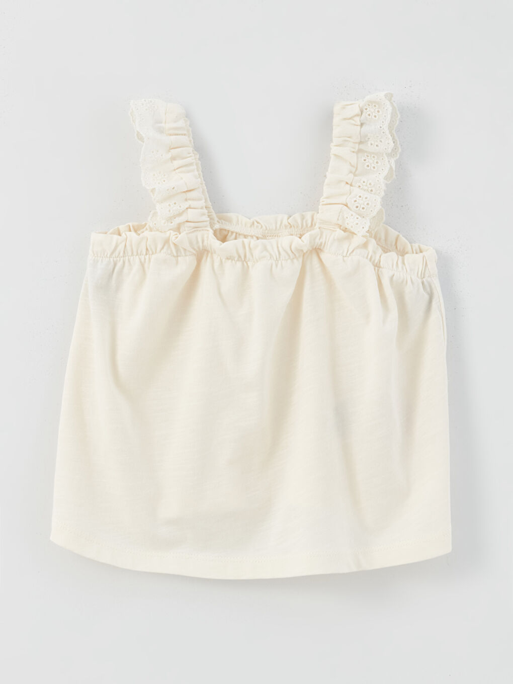 بلوزة وبنطلون بنت بياقة مربعة - طقم 2 قطع-1