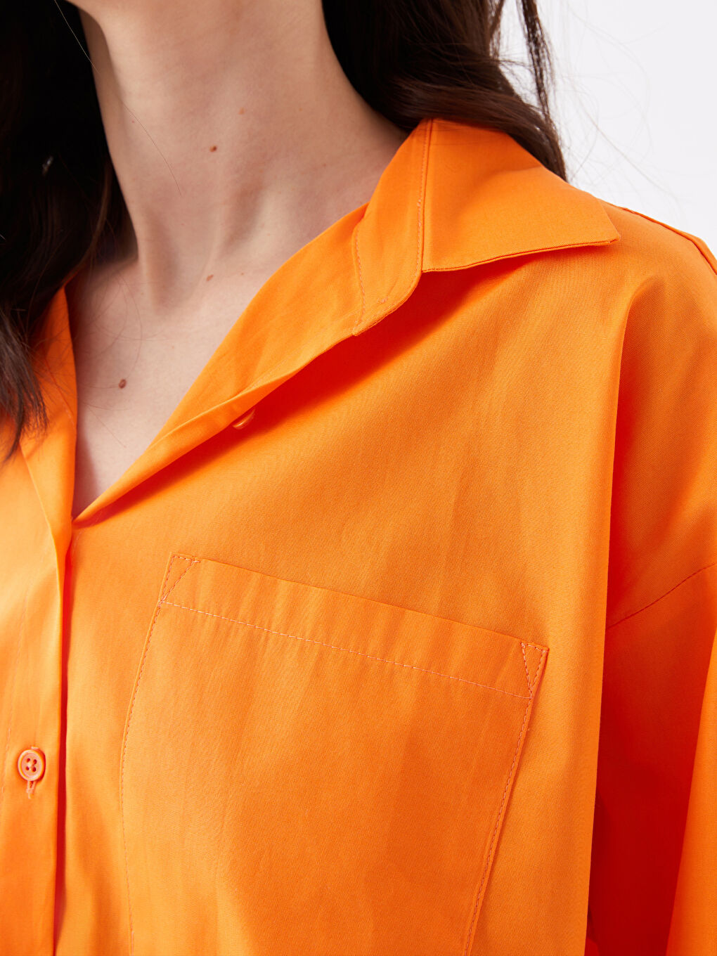 قميص نساء بوبلين أوفرسايز-3