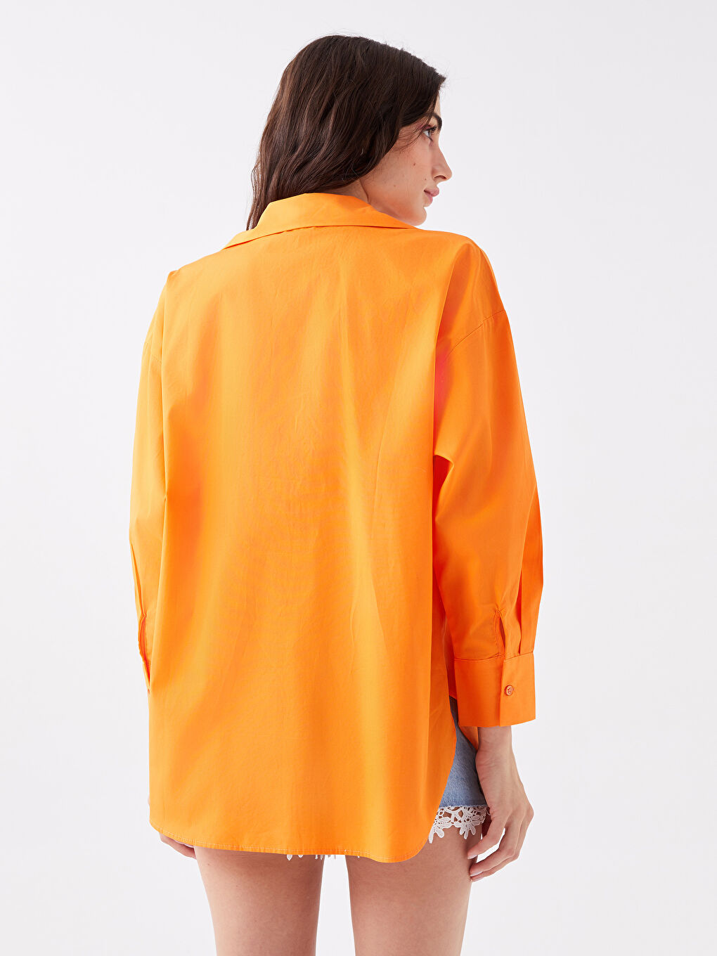 قميص نساء بوبلين أوفرسايز-4