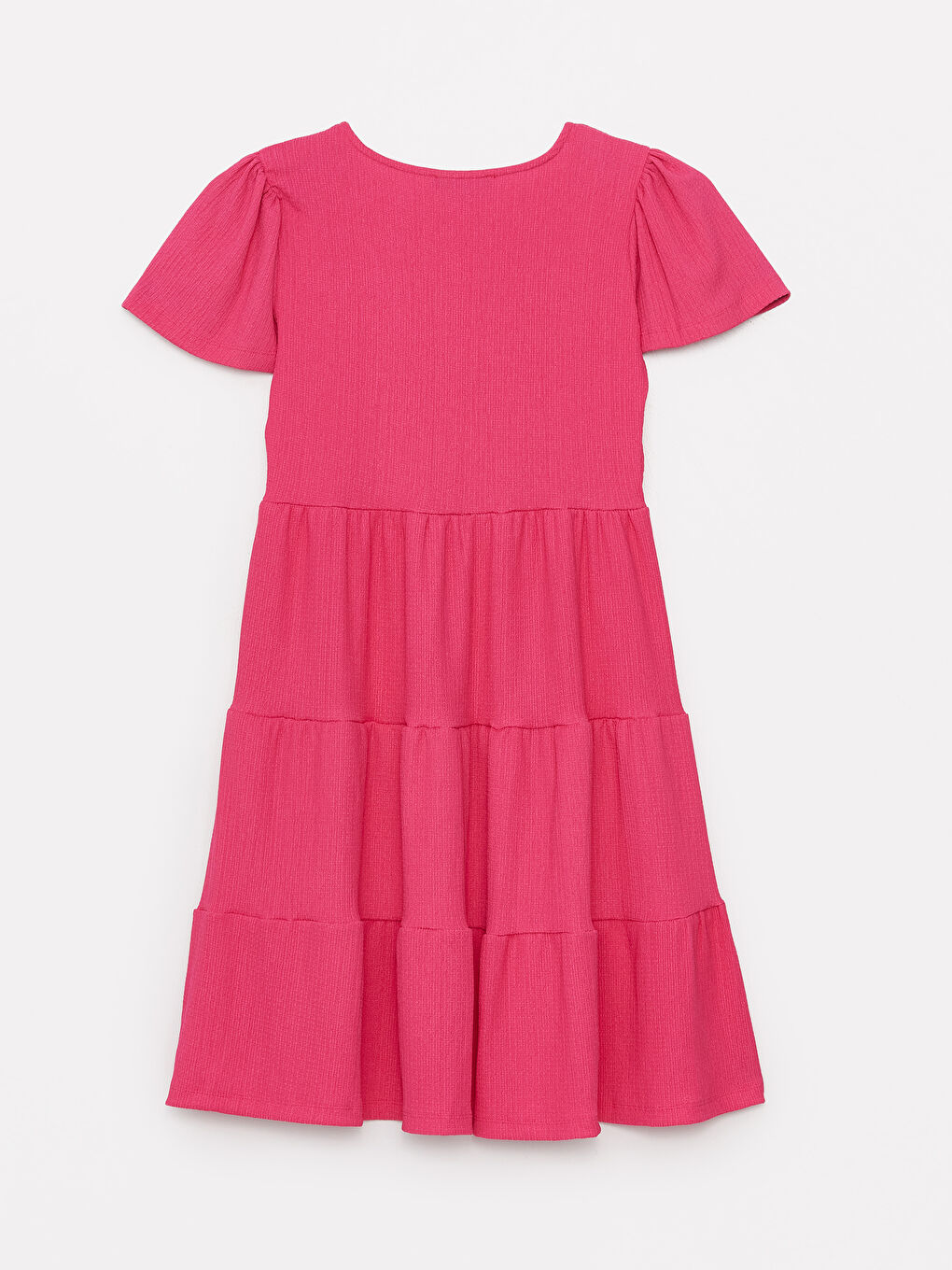 U-Collar Plain Short-Sleeve Maternity Dress -S3JG43Z8-H4K