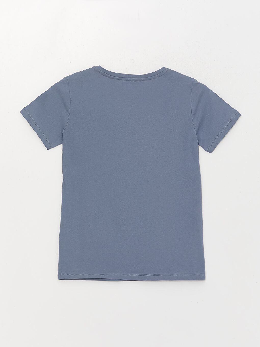 Mavi Bisiklet Yaka Baskılı Kısa Kollu Kadın Tişört-6