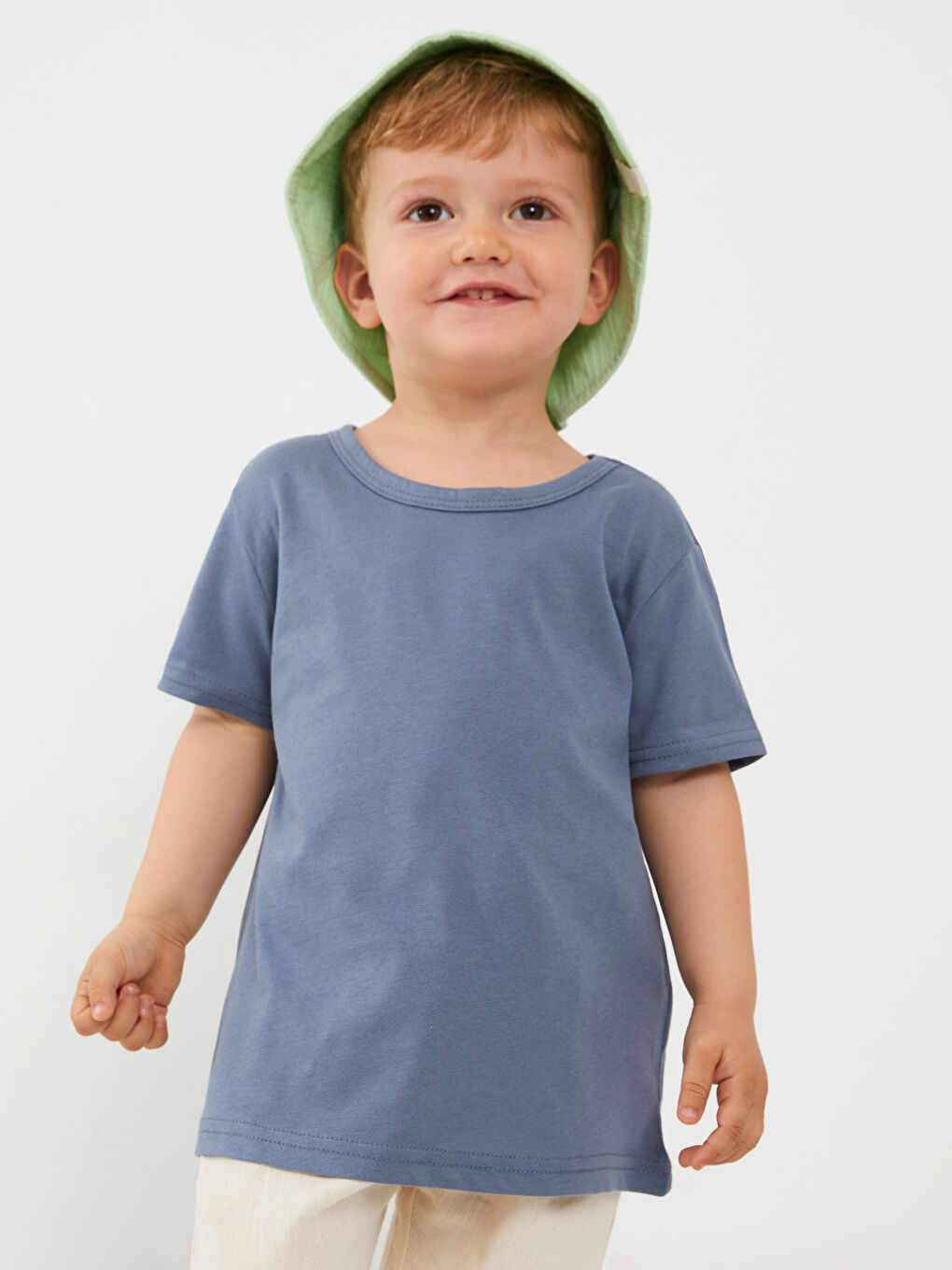 Mavi Bisiklet Yaka Erkek Bebek Tişört