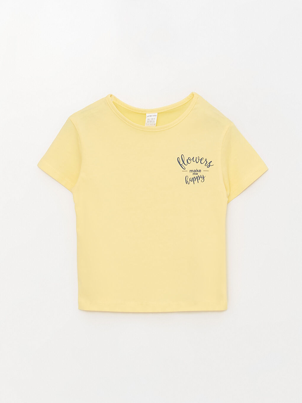 Sarı Bisiklet Yaka Kız Bebek Tişört-3
