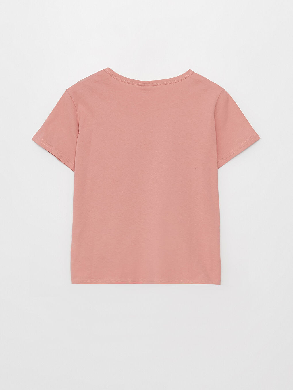 Pembe Bisiklet Yaka Baskılı Kız Bebek Tişört-1