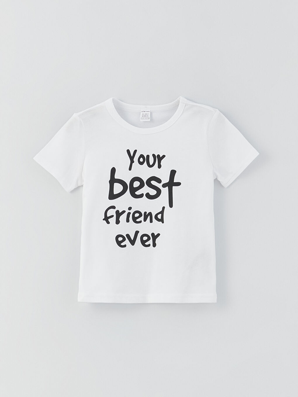 Beyaz Bisiklet Yaka Erkek Bebek Tişört-3