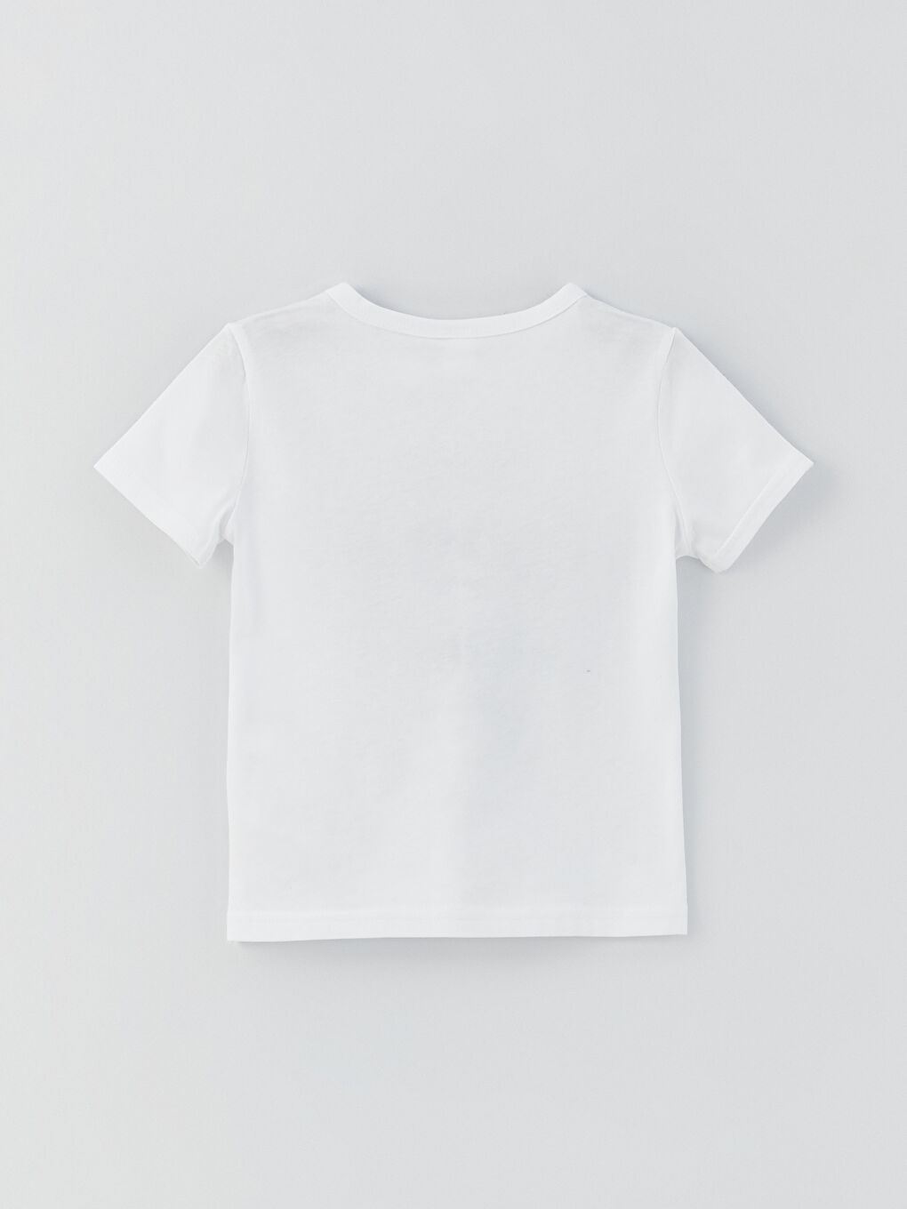 Beyaz Bisiklet Yaka Erkek Bebek Tişört-4