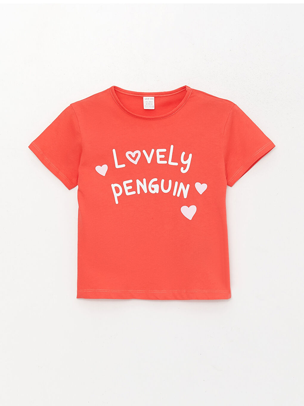 Turuncu Bisiklet Yaka Kız Bebek Tişört-3