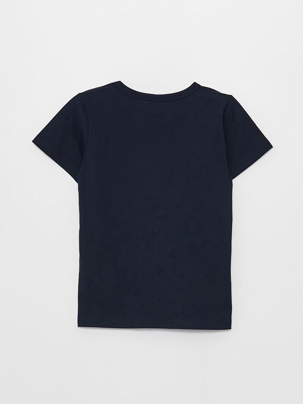 Lacivert Bisiklet Yaka Kısa Kollu Erkek Bebek Tişört-4